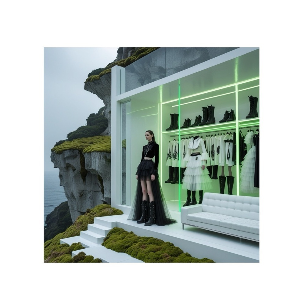 HANDCRAFTED digital art print Elegant Black Dress collection art for the wall